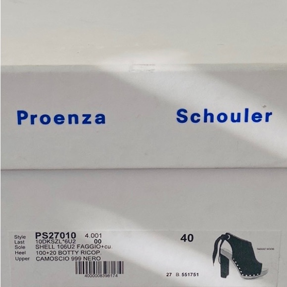 Proenza Schouler Black Suede Platform Sandal | Size 40 | 10 US | 7 UK | PS27010 - Picture 11 of 12